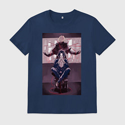 Футболка хлопковая мужская Патриотизм Луис Джеймс Мориарти, цвет: тёмно-синий