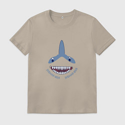 Футболка хлопковая мужская Зубная фея, цвет: миндальный