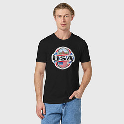 Футболка хлопковая мужская Style USA, цвет: черный — фото 2