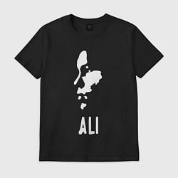 Футболка хлопковая мужская Боксёр Али, цвет: черный