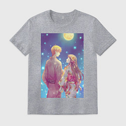 Футболка хлопковая мужская Нана Осаки, цвет: меланж