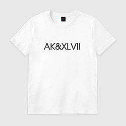 Футболка хлопковая мужская Ак XLVII, цвет: белый