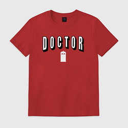 Футболка хлопковая мужская Doctor tardis, цвет: красный