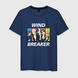 Футболка хлопковая мужская Wind Breaker, цвет: тёмно-синий