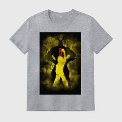 Футболка хлопковая мужская Моя геройская академия Всемогущий Номер один, цвет: меланж