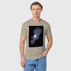 Футболка хлопковая мужская Магическая битва Сатору Годзё сильнейших маг, цвет: миндальный — фото 2