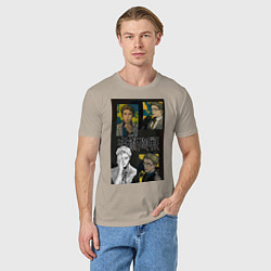 Футболка хлопковая мужская Магическая битва Кэнто Нанами работник, цвет: миндальный — фото 2