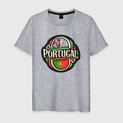 Футболка хлопковая мужская Portugal, цвет: меланж