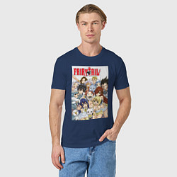 Футболка хлопковая мужская Хвост Феи Нацу Драгнил убийца драконов, цвет: тёмно-синий — фото 2