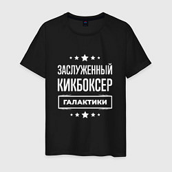 Футболка хлопковая мужская Заслуженный кикбоксер, цвет: черный