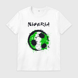Футболка хлопковая мужская Сборная Нигерии, цвет: белый