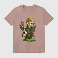 Футболка хлопковая мужская Фиби - RimWorld, цвет: пыльно-розовый