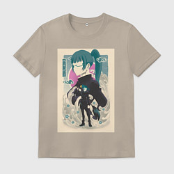 Футболка хлопковая мужская Магическая битва Маки Дзэнин маг, цвет: миндальный