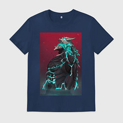 Футболка хлопковая мужская Кайдзю номер восемь Кафка Хибино арт, цвет: тёмно-синий