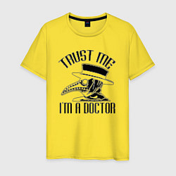 Футболка хлопковая мужская Trust doctor, цвет: желтый