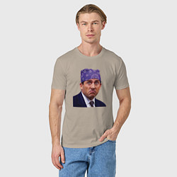 Футболка хлопковая мужская Prison mike Michael Scott офис, цвет: миндальный — фото 2