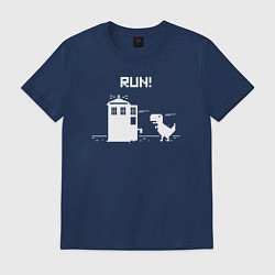 Футболка хлопковая мужская Tardis run, цвет: тёмно-синий
