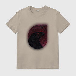 Футболка хлопковая мужская Орёл со шрамом, цвет: миндальный