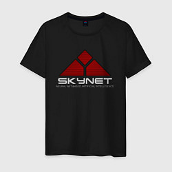 Футболка хлопковая мужская Skynet - cyberdyne, цвет: черный