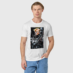 Футболка хлопковая мужская Cyber Trump - ai art fantasy, цвет: белый — фото 2