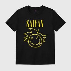 Футболка хлопковая мужская Saiyan Dragon Ball, цвет: черный