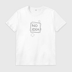 Футболка хлопковая мужская No idea - geometry, цвет: белый