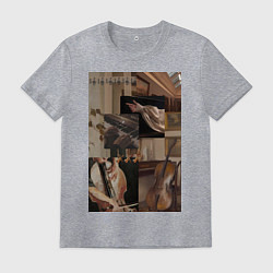 Футболка хлопковая мужская Музыка эстетика, цвет: меланж