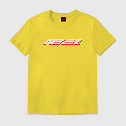 Футболка хлопковая мужская Ateez logo, цвет: желтый