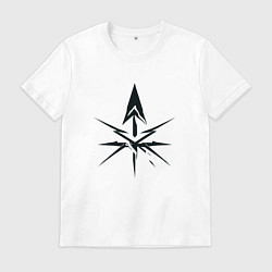 Футболка хлопковая мужская Орден чёрных рыцарей, цвет: белый