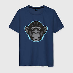Футболка хлопковая мужская Funny monkey, цвет: тёмно-синий