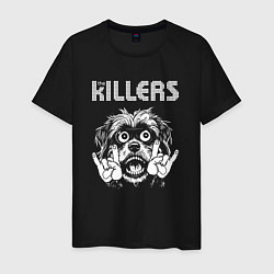 Футболка хлопковая мужская The Killers rock dog, цвет: черный