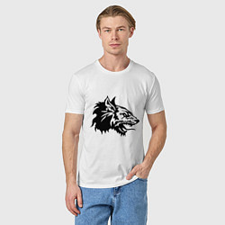 Футболка хлопковая мужская Злой оборотень, цвет: белый — фото 2