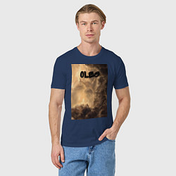 Футболка хлопковая мужская Oleg облака мрачные, цвет: тёмно-синий — фото 2