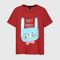 Футболка хлопковая мужская Sweet bunny, цвет: красный