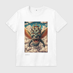 Футболка хлопковая мужская Крайне причудливый монстр, цвет: белый