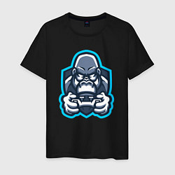 Футболка хлопковая мужская Gamer monkey, цвет: черный