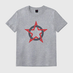 Футболка хлопковая мужская Circle star USSR, цвет: меланж