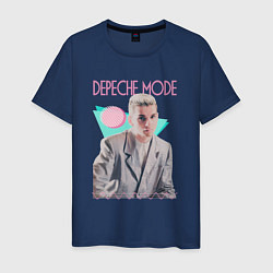 Футболка хлопковая мужская Depeche Mode 80s Dave, цвет: тёмно-синий