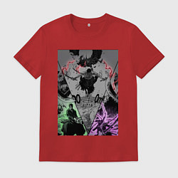 Футболка хлопковая мужская Ван-Пис Зоро Ророноа пират, цвет: красный