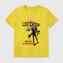 Футболка хлопковая мужская Моя геройская академия злодей Томура Шигараки, цвет: желтый