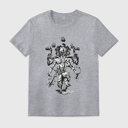 Футболка хлопковая мужская Ван-Пис Зоро Ророноа ашура, цвет: меланж