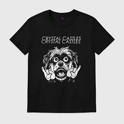 Футболка хлопковая мужская Crystal Castles rock dog, цвет: черный