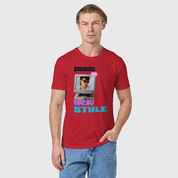 Футболка хлопковая мужская Y2K Vibes, цвет: красный — фото 2