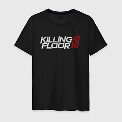 Футболка хлопковая мужская Killing floor 3 logo, цвет: черный