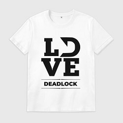 Футболка хлопковая мужская Deadlock love classic, цвет: белый