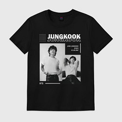 Футболка хлопковая мужская Jungkook bts seven, цвет: черный