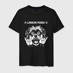 Футболка хлопковая мужская Linkin Park 2024 rock dog, цвет: черный