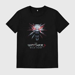 Футболка хлопковая мужская The Witcher logo, цвет: черный