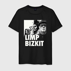 Футболка хлопковая мужская Limp Bizkit rap rock, цвет: черный