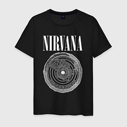 Футболка хлопковая мужская Nirvana circle, цвет: черный